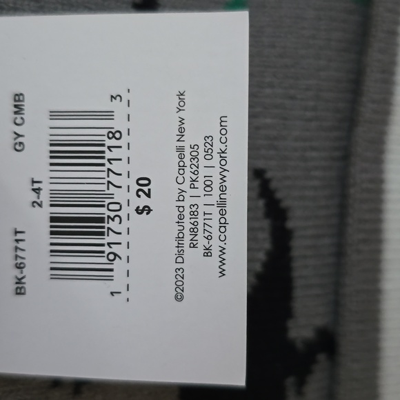 CAPELLI OF NEW YORK BRAND BOYS GRAY & BLACK DINOSAUR WINTER HAT & MITTENS 2T-4T - Picture 11 of 11